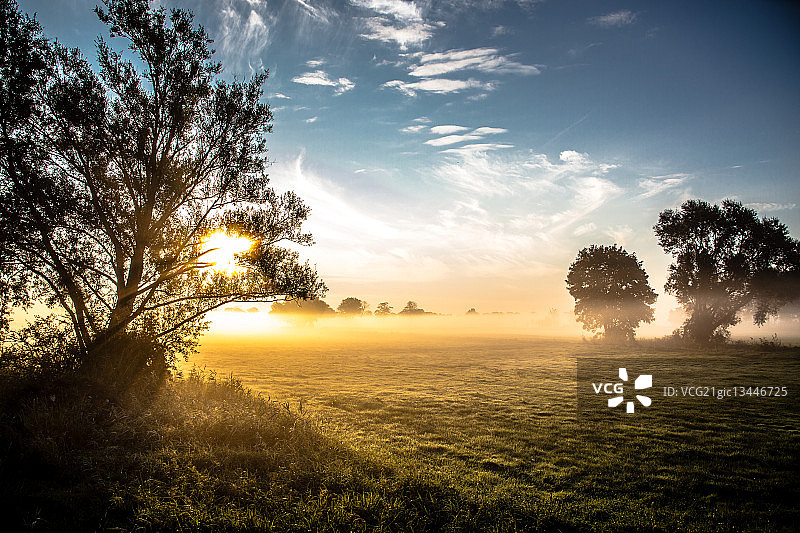 有雾的早晨图片素材
