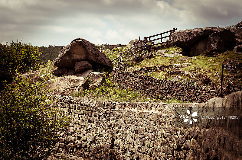 英国约克郡谢菲尔德的公共人行道图片素材