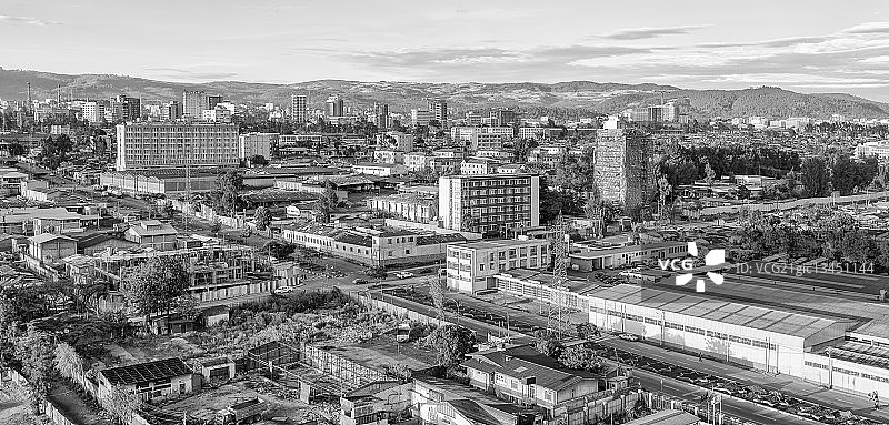 亚的斯亚贝巴鸟瞰图片素材