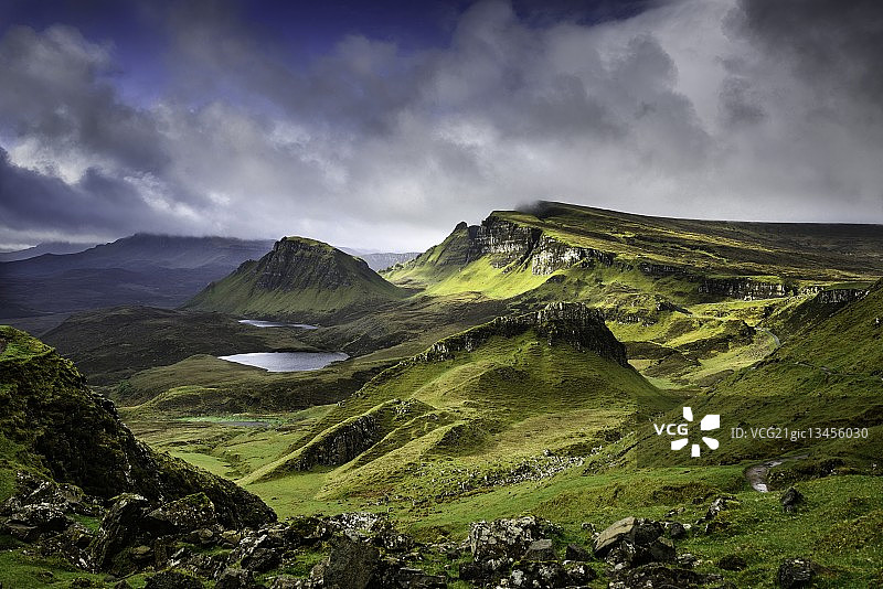 苏格兰斯凯岛奎雷英山图片素材