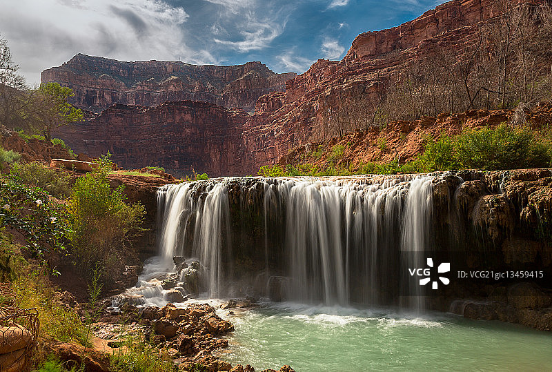 美国亚利桑那州哈瓦苏瀑布图片素材