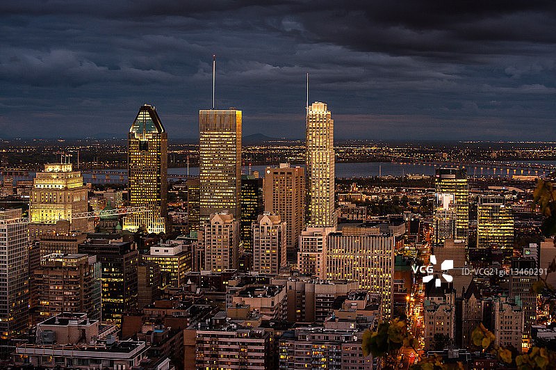 蒙特利尔夜景图片素材
