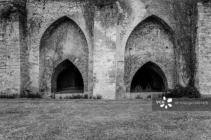 比利时瓦隆区谢尔克老建筑外墙图片素材