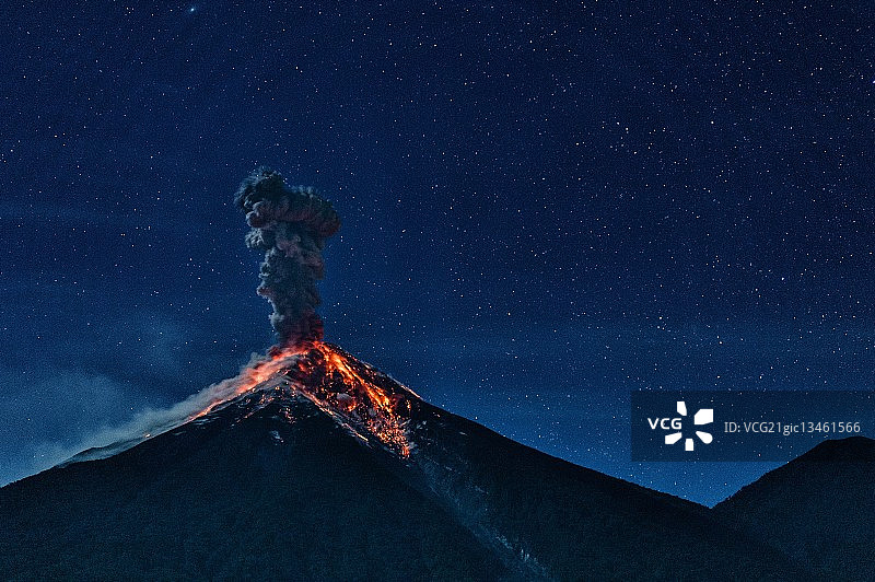 危地马拉阿洛特南戈的火山爆发图片素材