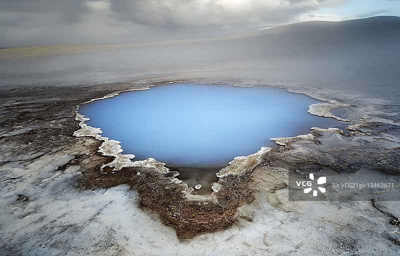 冰岛Hveravellir的地热温泉图片素材