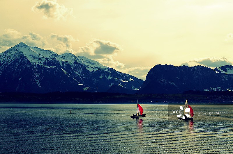 因特拉肯的冬日下午图片素材
