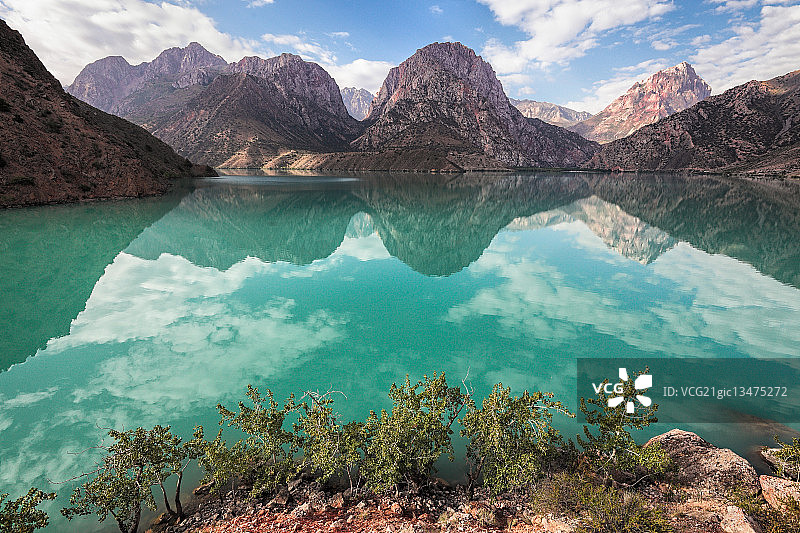 塔吉克斯坦的伊斯坎德尔湖（亚历山大湖）图片素材