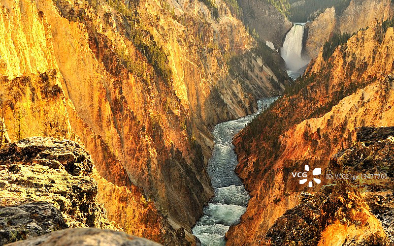 美国怀俄明州黄石大峡谷图片素材