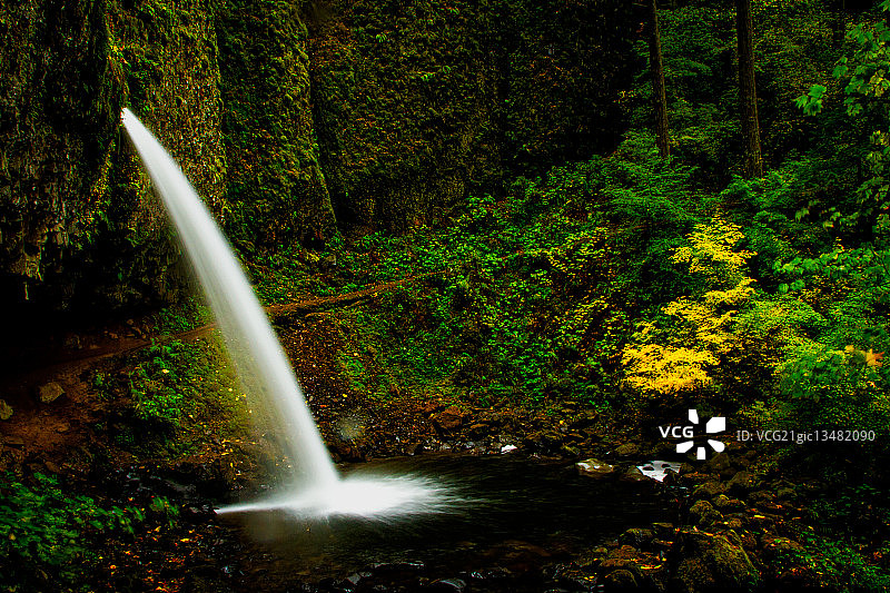 上马蹄瀑布图片素材
