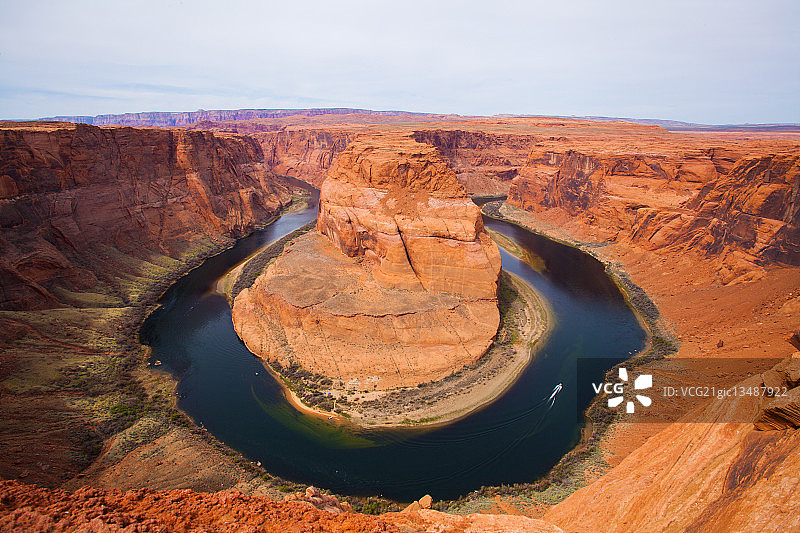 美国亚利桑那州马蹄湾高空景观图片素材