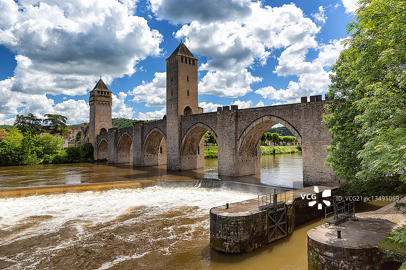 瓦朗特雷拱桥，卡奥尔，法国图片素材