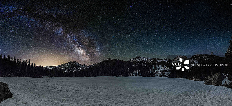 夜间落基山国家公园图片素材