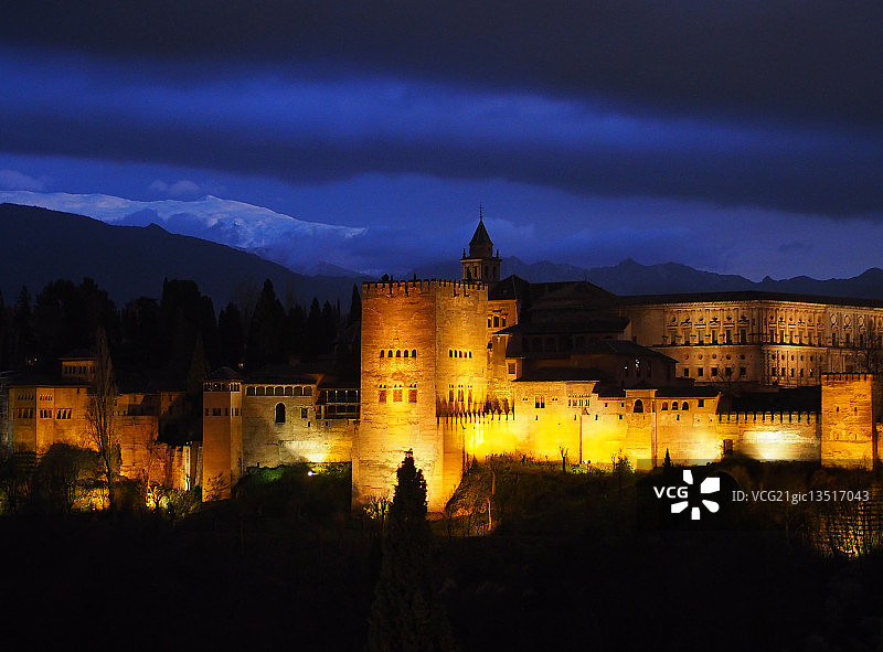 宁静的阿 Alhambra图片素材