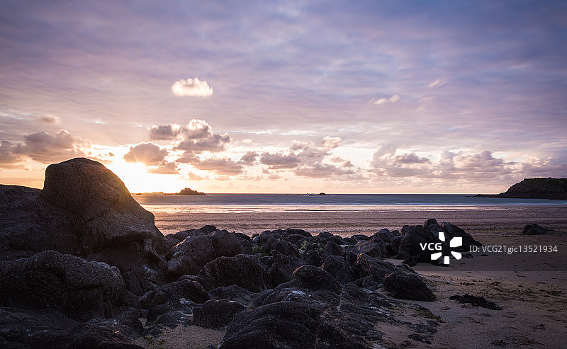 圣马洛的日落图片素材