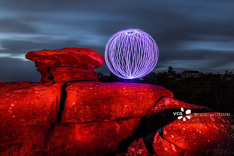 十月布里姆汉岩石之夜图片素材