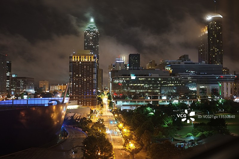 暴风雨中的亚特兰大图片素材