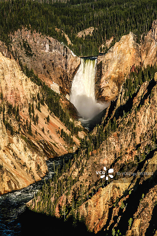 黄石瀑布图片素材
