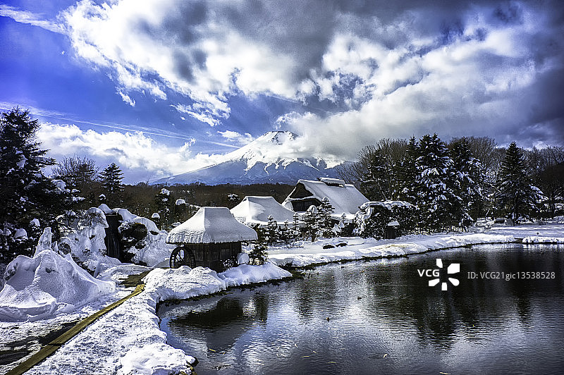 富士山忍野八海图片素材
