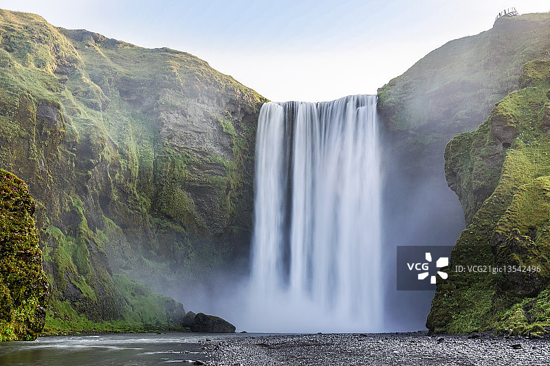 斯科加瀑布图片素材