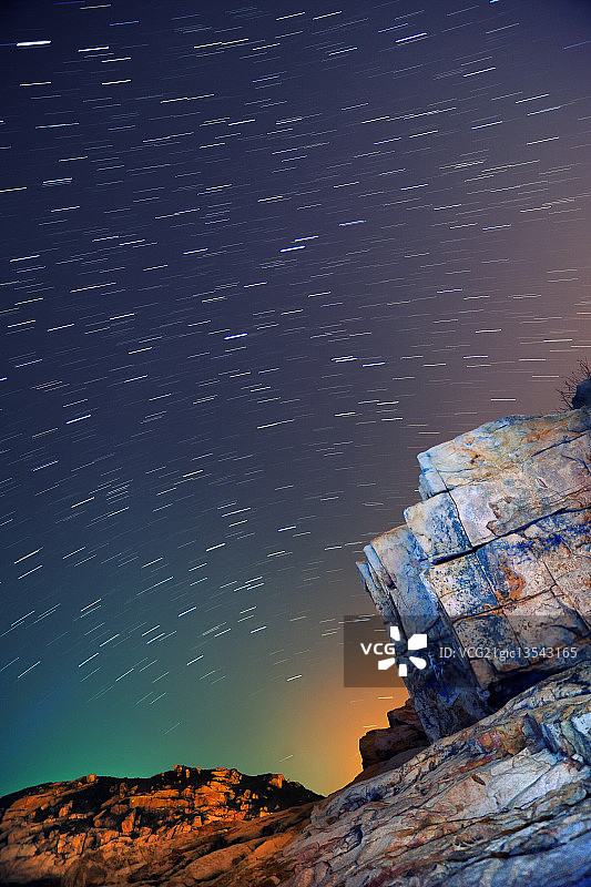 香港石澳南岸星轨图片素材