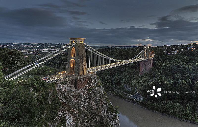 英国布里斯托尔克利夫顿悬索桥图片素材