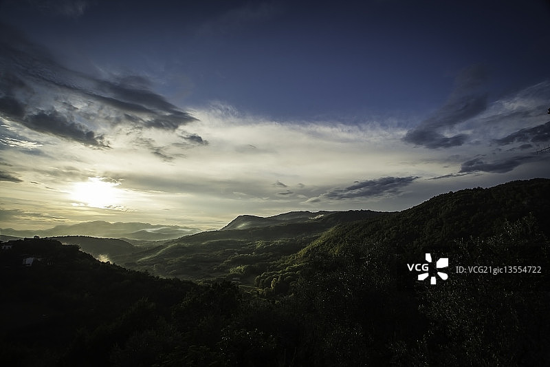 莫利塞卡尔皮诺内日落图片素材