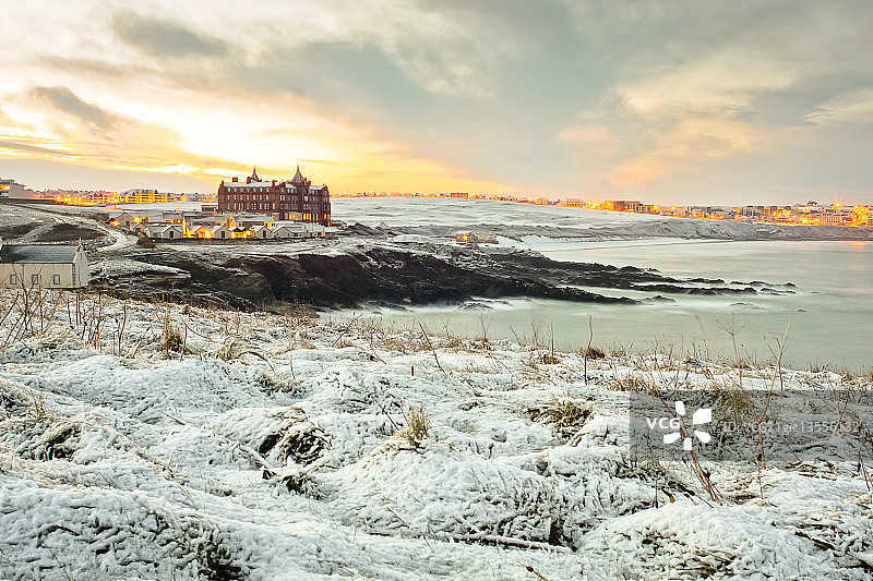 海岸雪景图片素材
