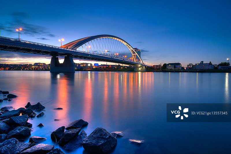 布拉迪斯拉发的阿波罗桥图片素材