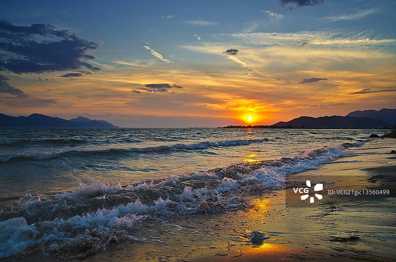 日落海滩图片素材