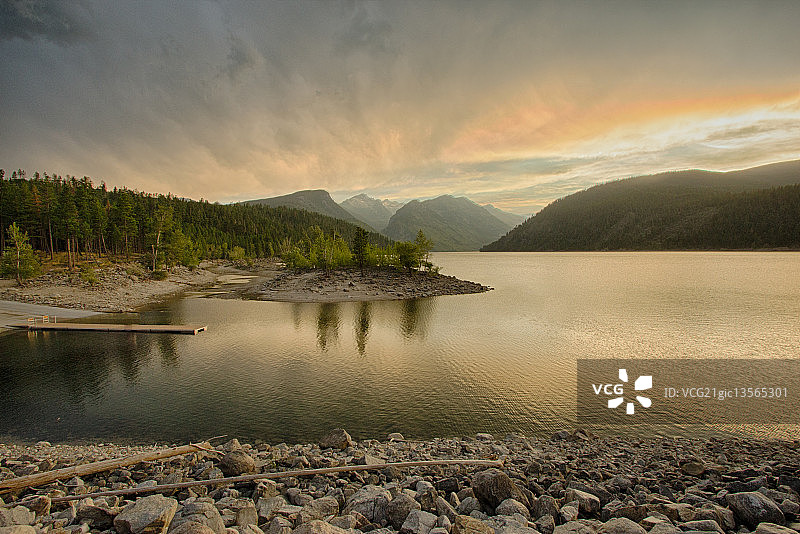 蒙大拿州达比的科莫湖图片素材