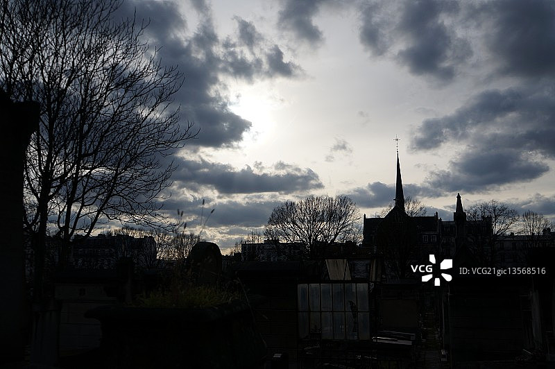 巴黎的冬夜图片素材