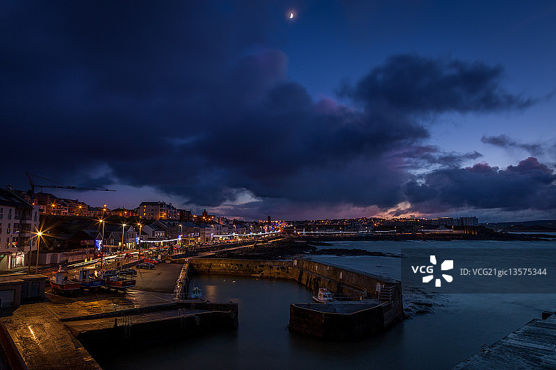 波特斯图尔特上空的暮光图片素材