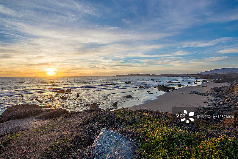 圣西蒙日落图片素材