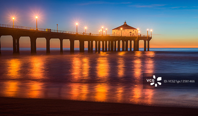 曼哈顿海滩码头图片素材