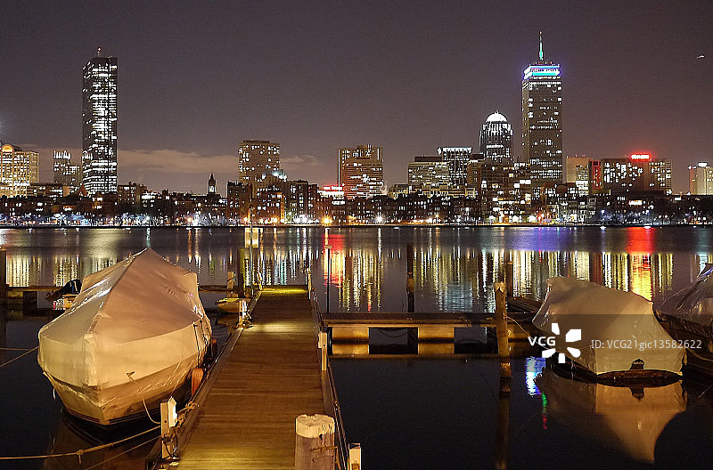 波士顿和查尔斯河风光图片素材