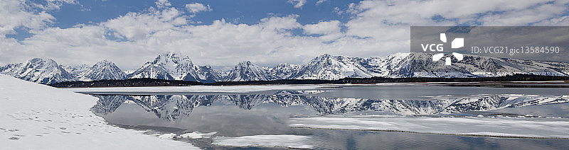 杰克逊湖大提顿峰图片素材