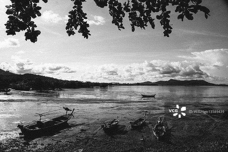 退潮景象图片素材