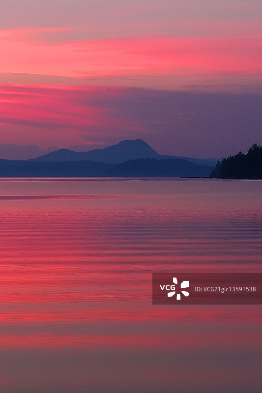 塞贝克湖日落图片素材