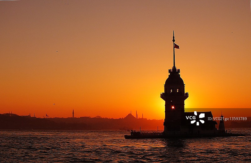 伊斯坦布尔少女塔图片素材