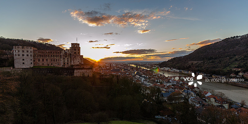 海德堡日落图片素材