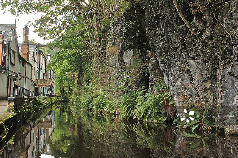 北威尔士马蹄瀑布图片素材