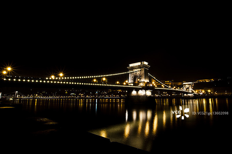 布达佩斯链子桥图片素材