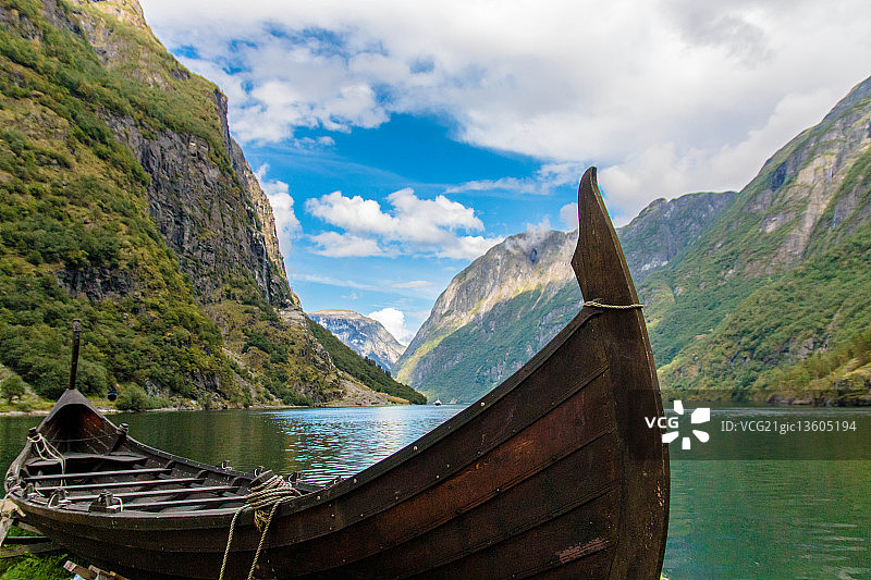 居德旺恩的维京船图片素材