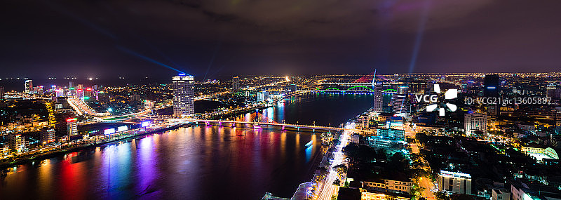 岘港城市夜景图片素材