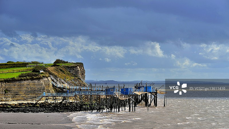 吉伦特河上的渔业图片素材