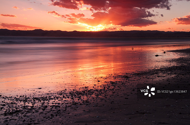 吉斯伯恩日落图片素材