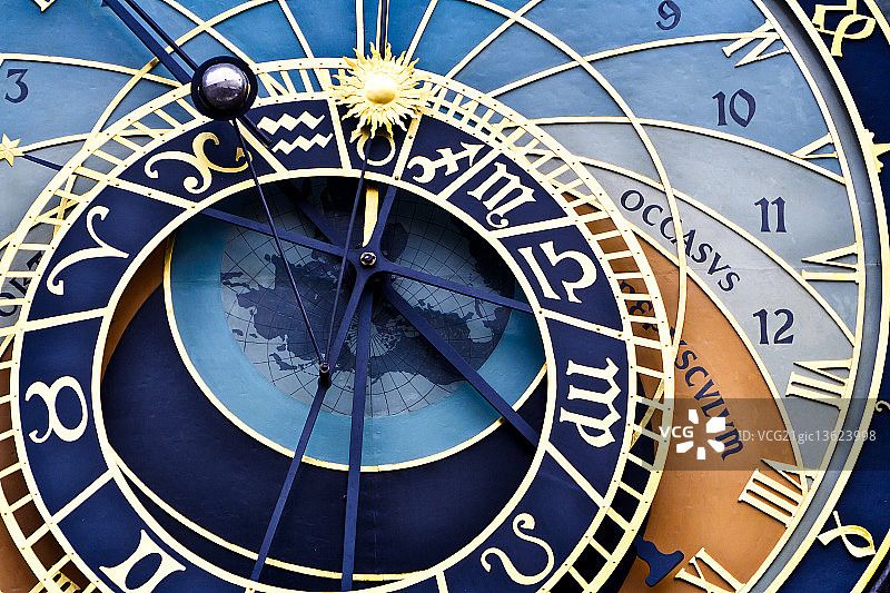 捷克布拉格天文钟图片素材