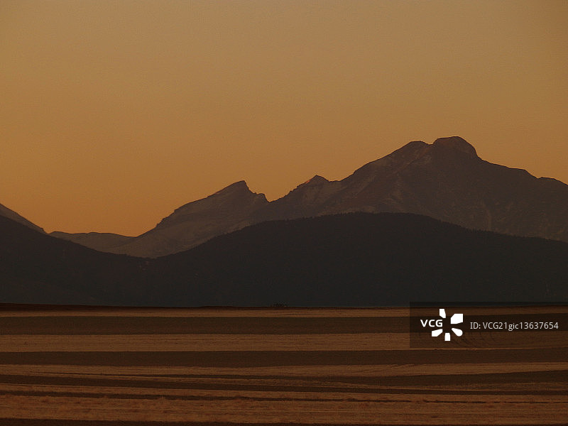 朗斯峰日落图片素材