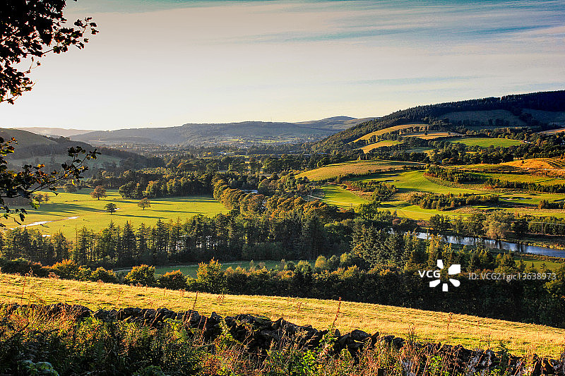 苏格兰边境卡多纳的特威德谷图片素材