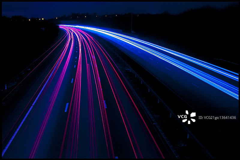 冬夜下的M11公路（伦敦）图片素材